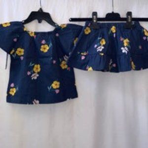 Carter’s Baby Girl Floral Skort Outfit Size 18 Months